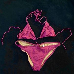 NWOT VICTORIA’S SECRET Magenta Violet Full Bikini Set